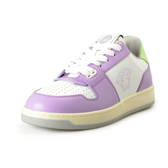 Versace Women's Medusa Logo Multi-Color Leather Sneakers Shoes US 7 IT 37 - Picture 1 of 8